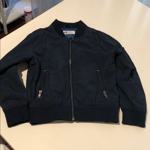 Boys blue Bomber jacket. Used.